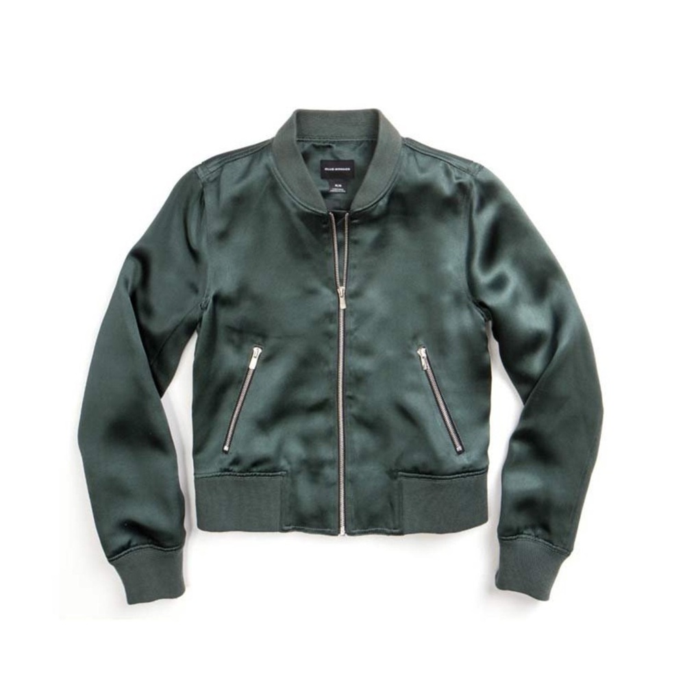 Club Monaco satin bomber